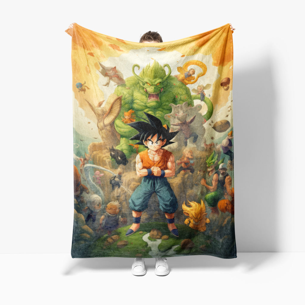 Dragon Ball Z Throw Blanket Kize Size