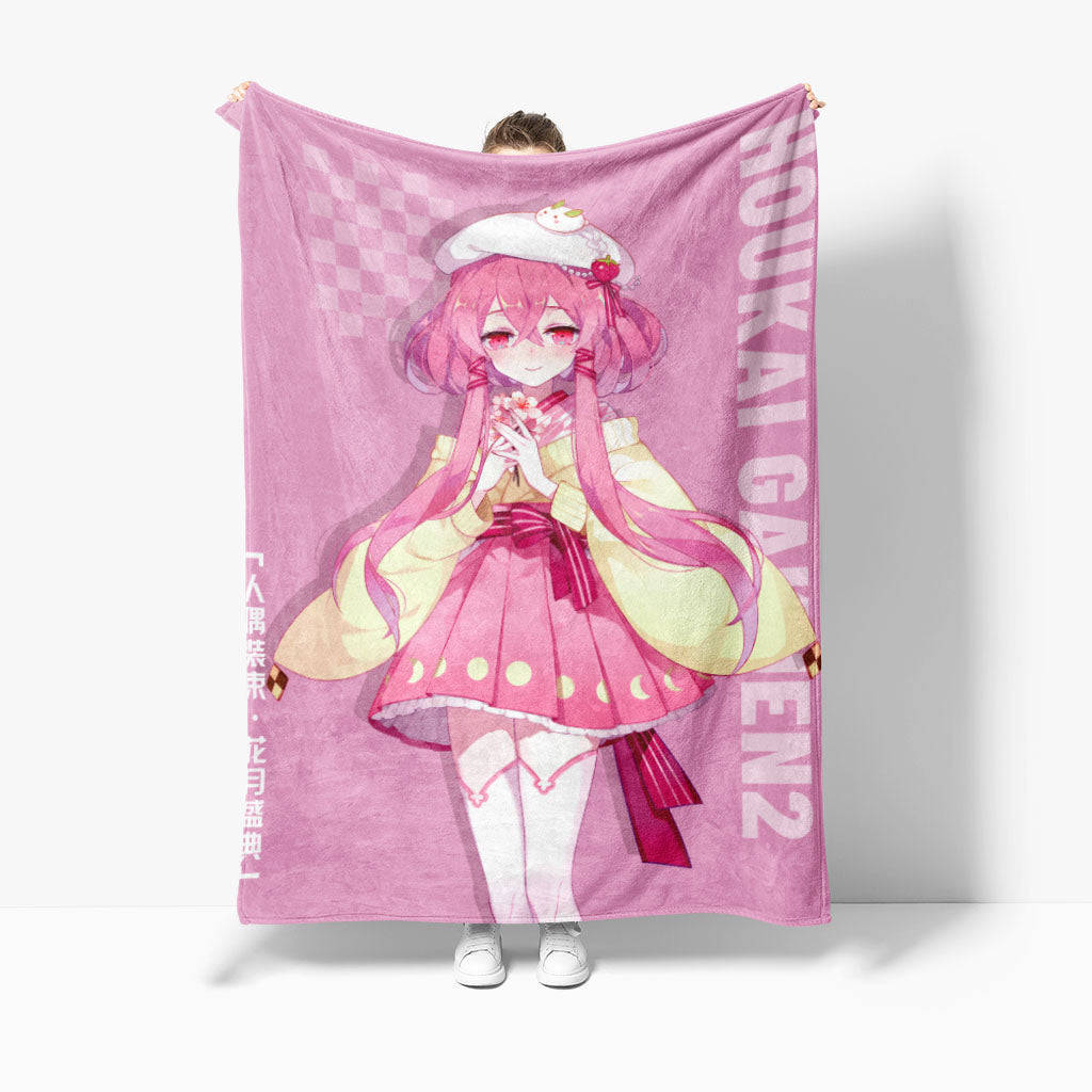 Anime Purple Sherpa Blanket Full Size