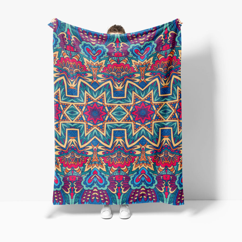 patterned sherpa blanket