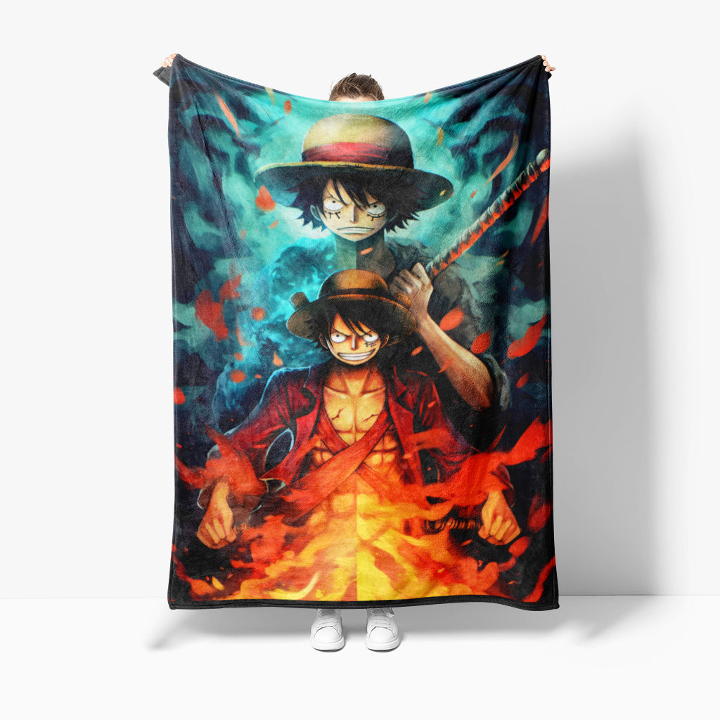 Toei animation One Piece Coral Blanket Sherpa 100x140 cm Black