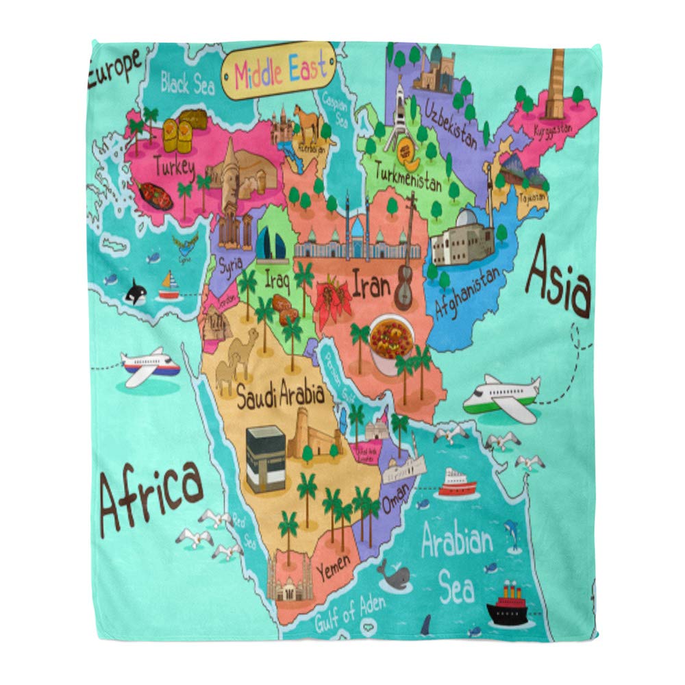 Cartoon Map Blanket