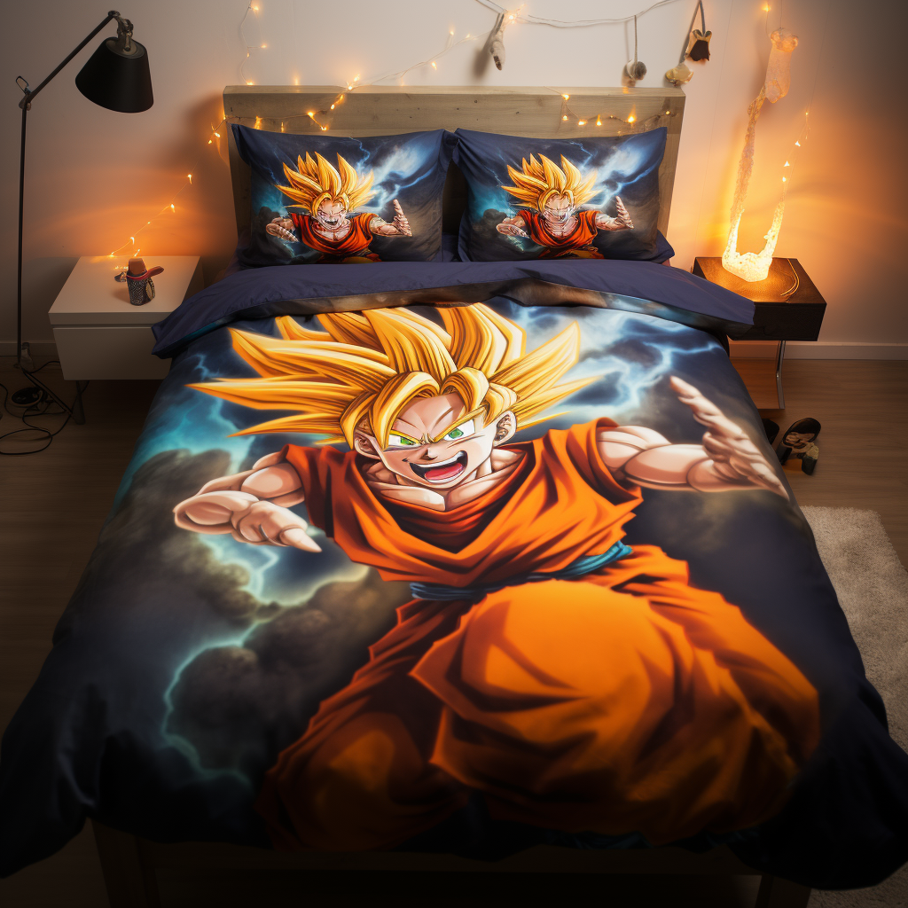Throw Goku Blanket-Cozy Anime Bedding